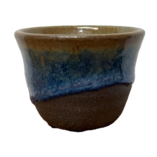 Tiny Pots with Blue Glaze by Sara Pilchman Ceramics