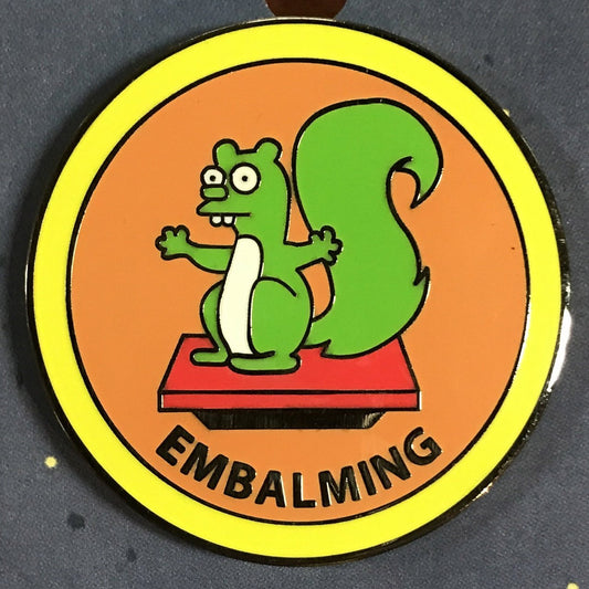 Embalming Badge Enamel Pin