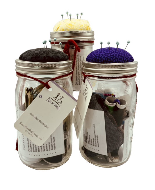 Dancin' Beads Mason Jar Sewing Kit Collection