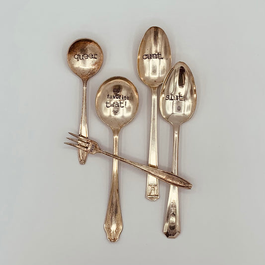 Empowering Hand Stamped Upcycled Silverware by MJD