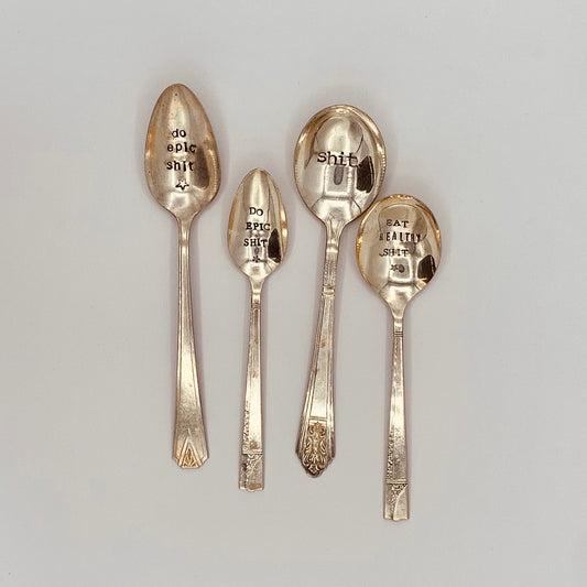 Sh*tty Hand Stamped Upcycled Silverware by MJD