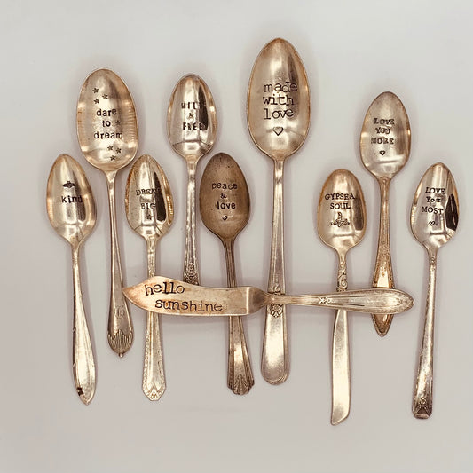 Inspiring Hand Stamped Upcycled Silverware by MJD