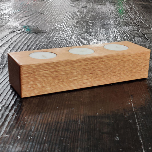 Wood Three Candle Votive Collection