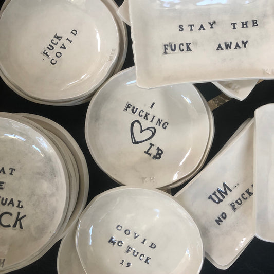 Attitude Ceramic Plates F-Bomb Collection
