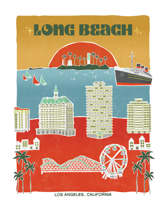 Long Beach Travel Poster by SASC