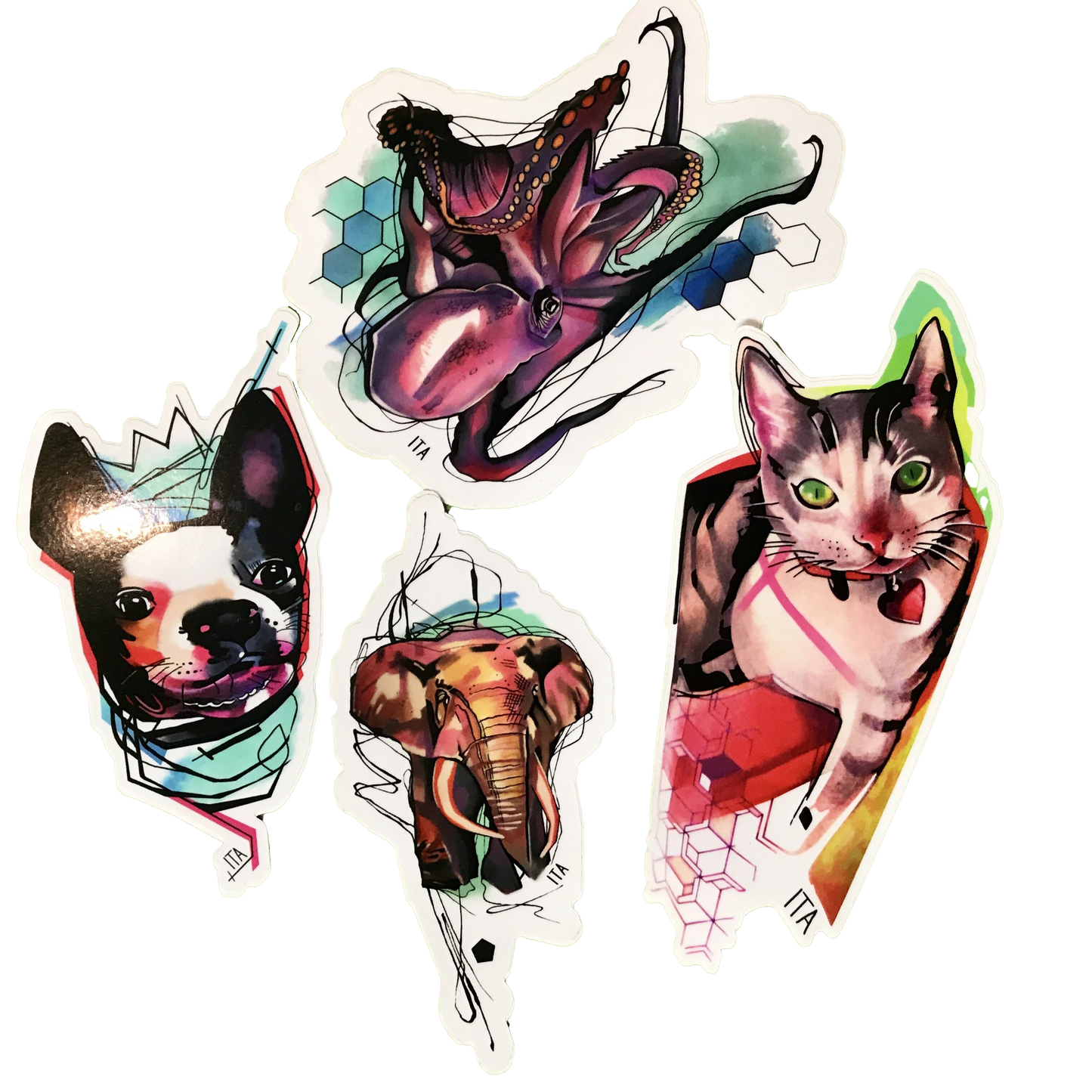 Ivana Tattoo Art - Animal Stickers