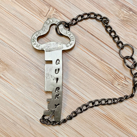 Hand Stamped "Key to Me" Bracelet