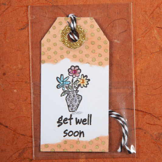 Get Well Handmade Gift Tags by Pat Wong