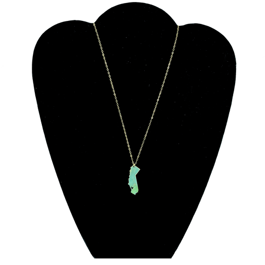 California Heart State Necklace by Ninotchka