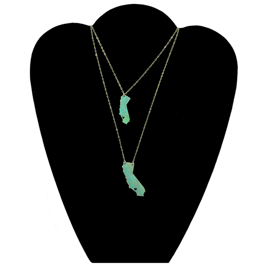 California Heart State Necklace by Ninotchka