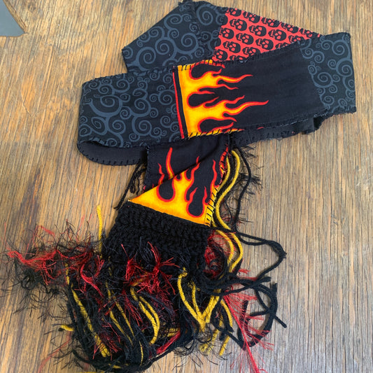 Fringed Flamin' Scarf by Forgotten Saints LA