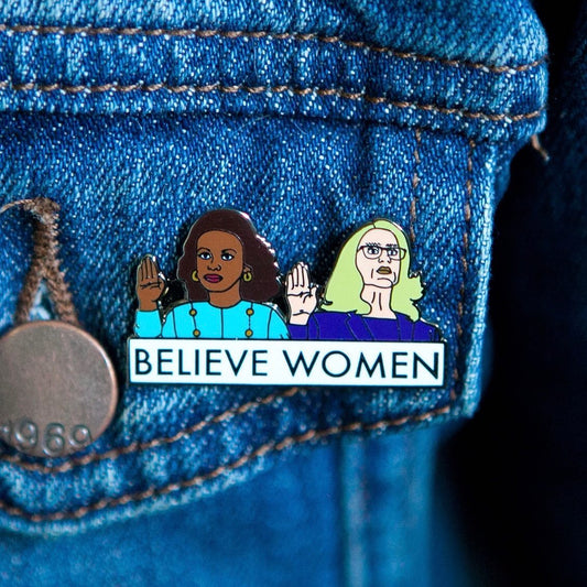 Believe Women Enamel Pin