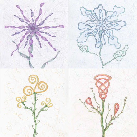 Flower Greeting Cards by Luna Rising Art Studio