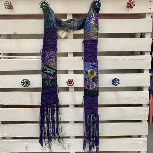 Fringed Purple Scarf by Forgotten Saints LA