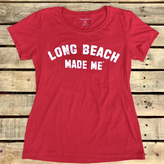 Long Beach MADE Me - Red Femme Cut Tee
