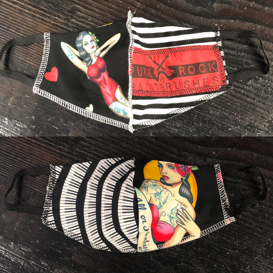 Punk Rock and Paintbrushes Face Covering Collection