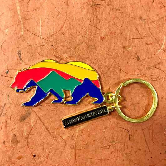 California Bear Sunrise Keychains