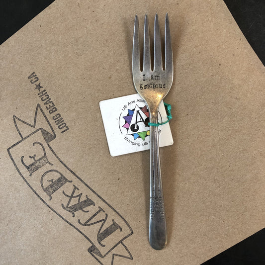 Hand Stamped Recycled Silverware by US Art Alliance