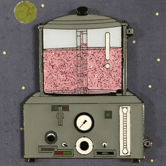 Embalming Machine Enamel Pin