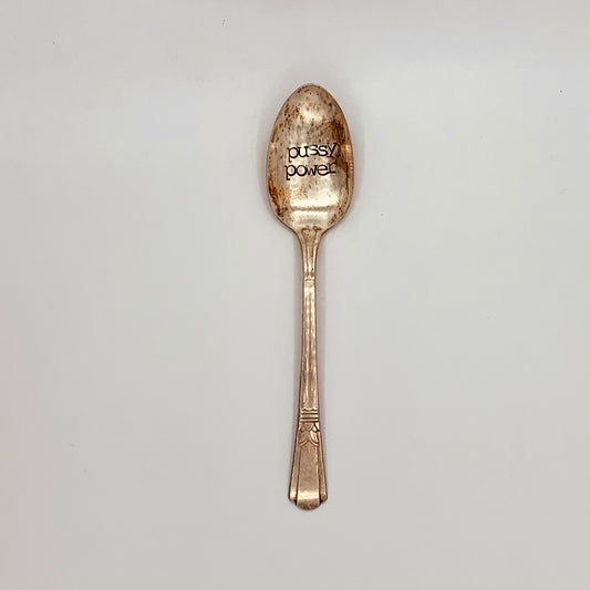 Lady Power Hand Stamped Upcycled Silverware by MJD